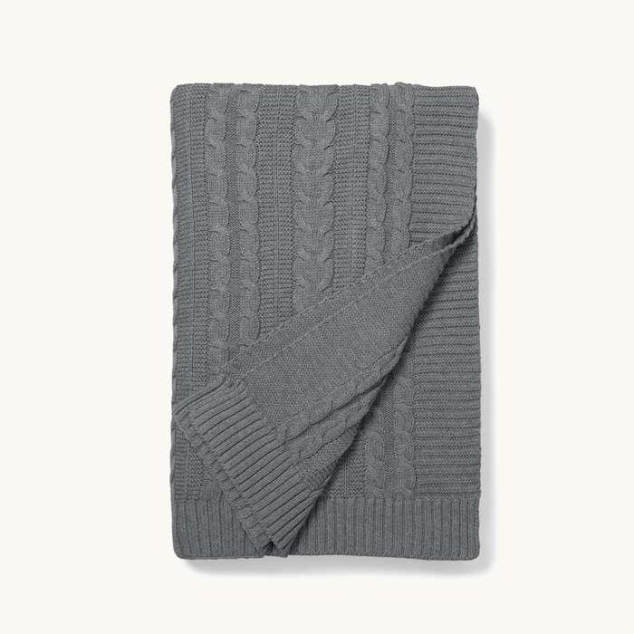 Boll & Branch Cable Knit Throw Blanket