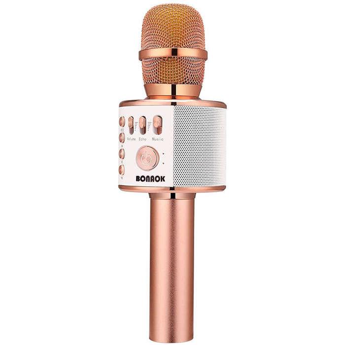 Bonaok Wireless Bluetooth Karaoke Microphone