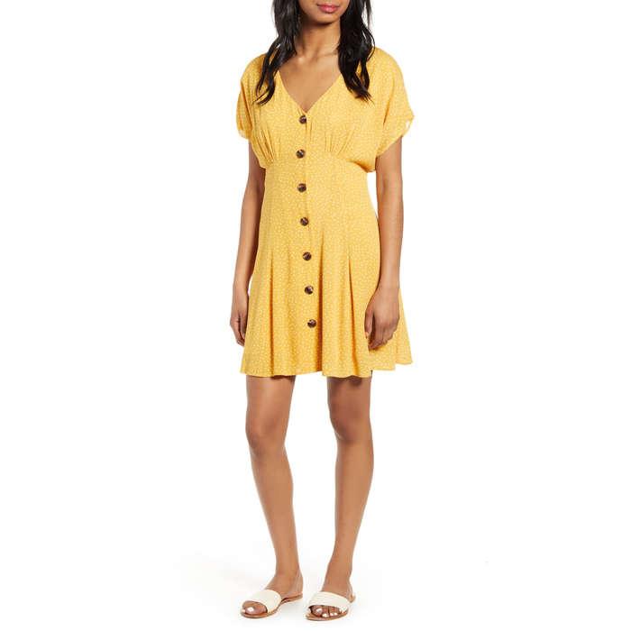 BP Button Front Prairie Minidress