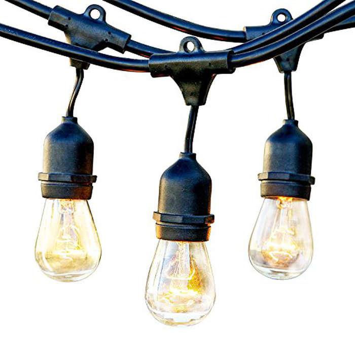 Brightech Ambience Pro Outdoor Light Strand with Hanging Sockets