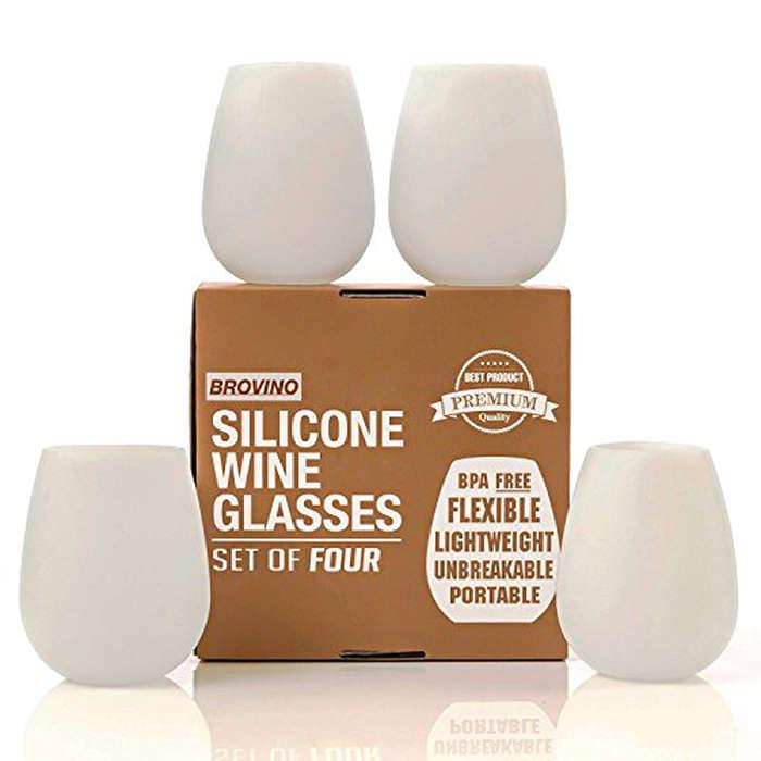 Brovino Silicone Wine Glasses