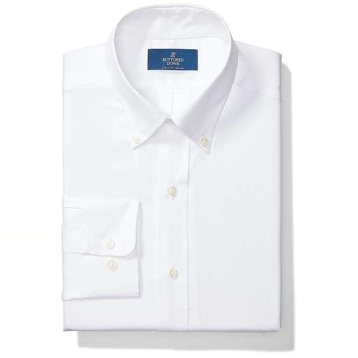 Buttoned Down Classic Fit Button-Collar Solid Non-Iron Dress Shirt