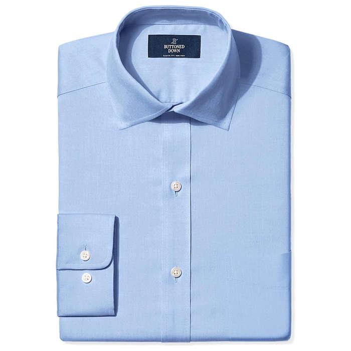 Buttoned Down Classic Fit Spread-Collar Solid Non-Iron Dress Shirt