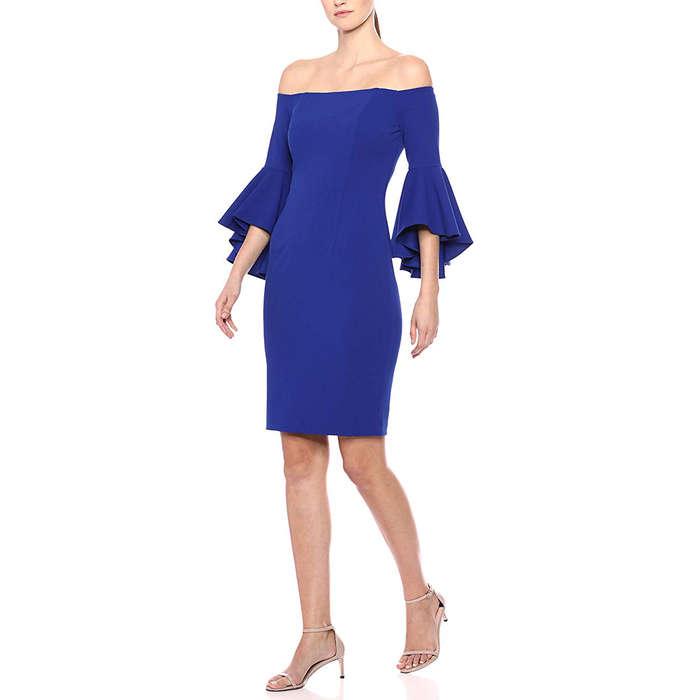 Calvin Klein Off-The-Shoulder Sheath Dress