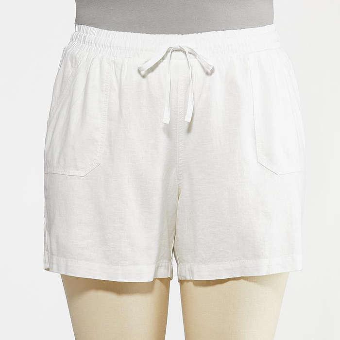 Cato Plus Size Drawstring Linen Shorts