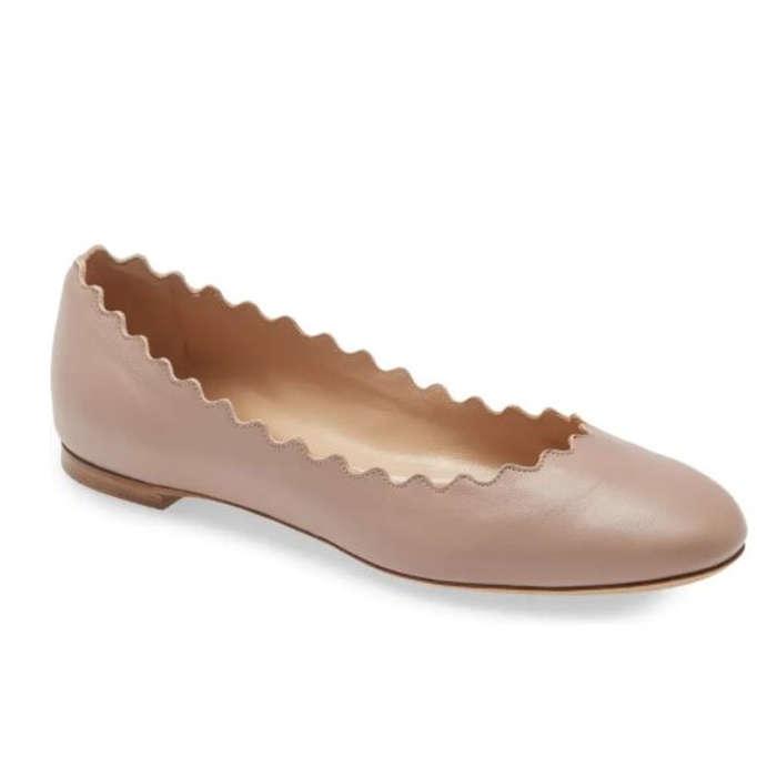 Chloé Lauren Scalloped Ballet Flat