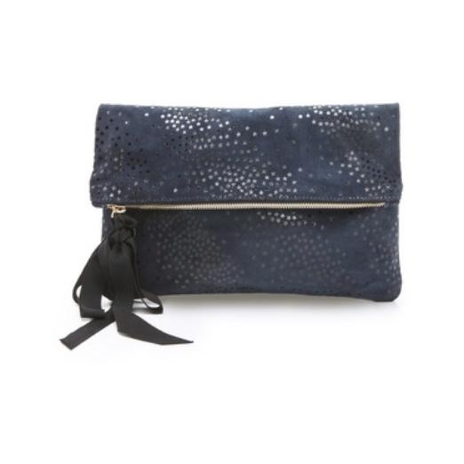CLARE VIVIER Star Print Fold Over Clutch