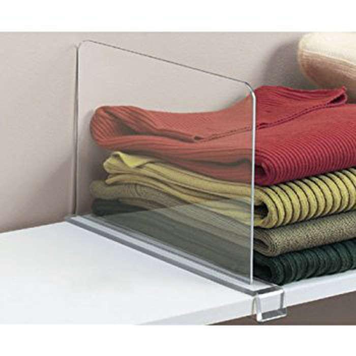 ClosetMate Beautiful 2 Pack Acrylic Shelf Dividers