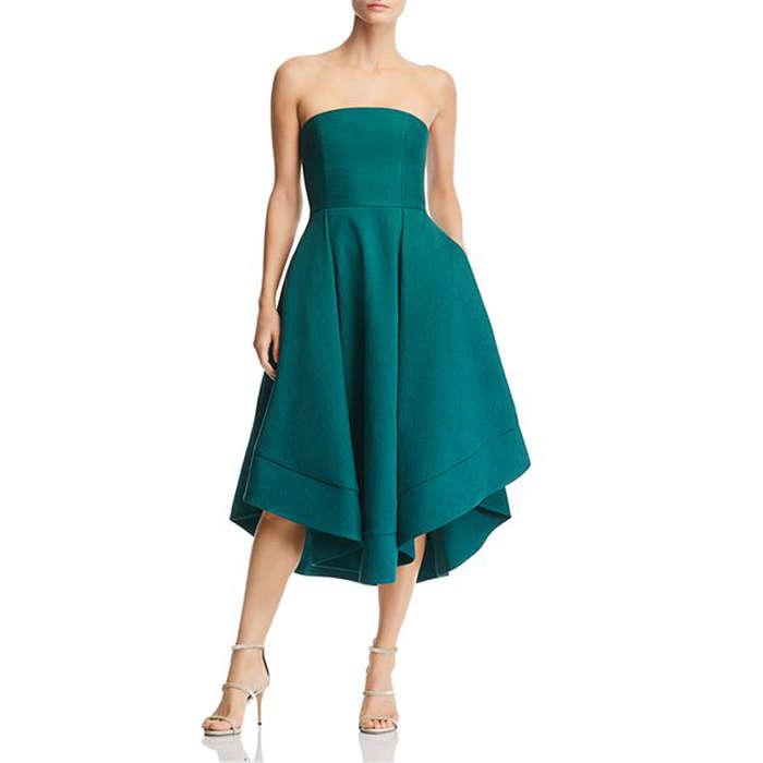 C/MEO Collective Strapless Making Waves Dress