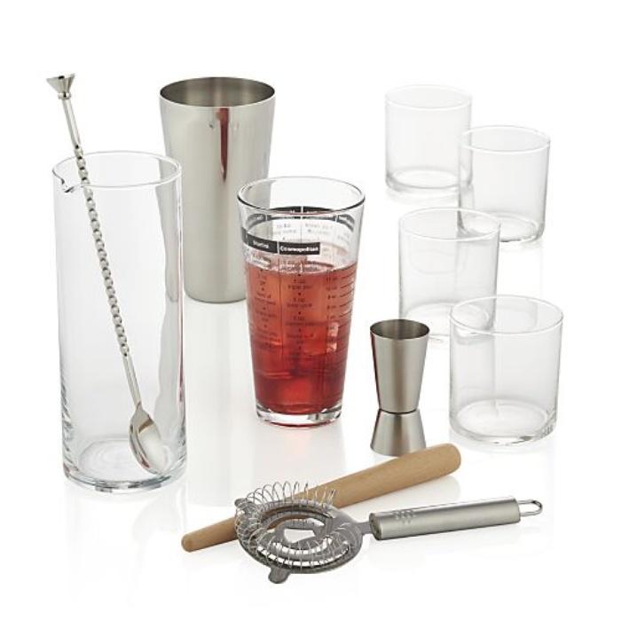 Crate and Barrel 11-Piece Boxed Bar Set