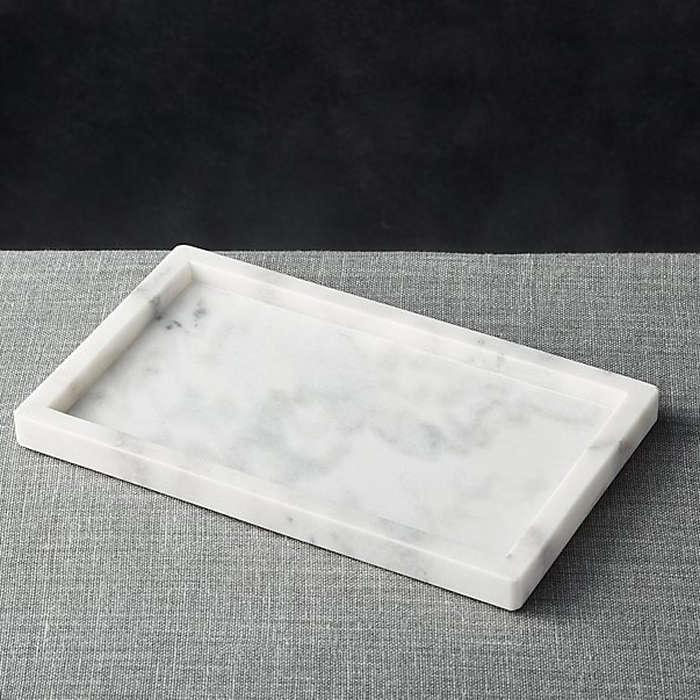 Crate&Barrel French Kitchen Marble Rectangle Tray