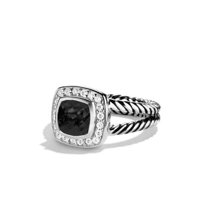 David Yurman Albion Petite Ring with Semiprecious Stone & Diamonds