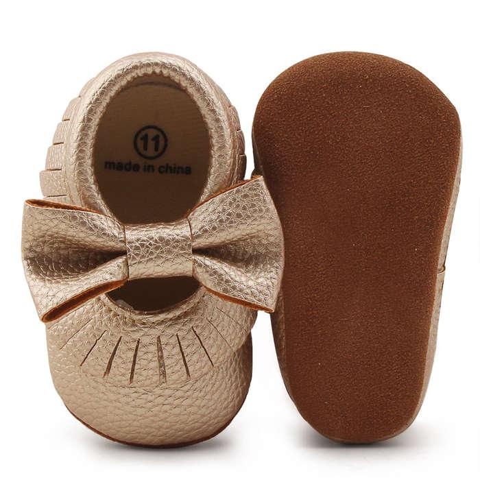 Delebao Baby Soft Sole Tassel Bowknot Moccasins