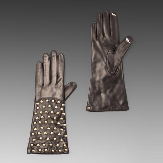 Diane von Furstenberg Round Pyramid Studded Gloves