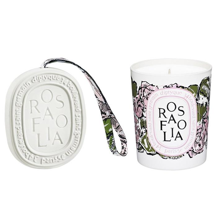 diptyque 'Rosafolia' Candle and Scented Oval (Limited Edition)