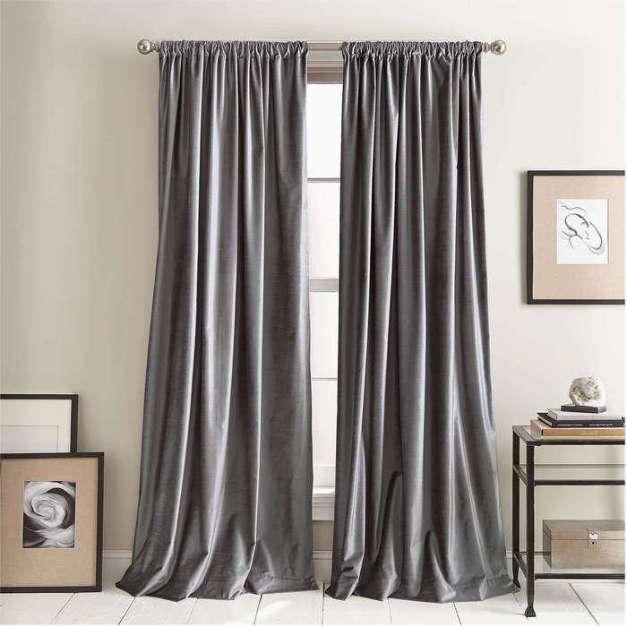 DKNY Modern Slub Velvet Set of 2 Window Panels