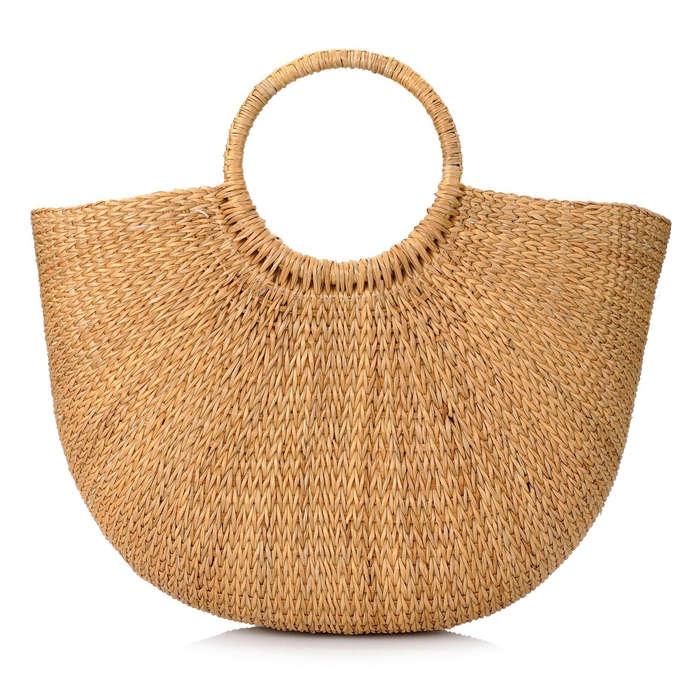 DOKOT Natural Chic Hand-Woven Round Handle Ring Toto