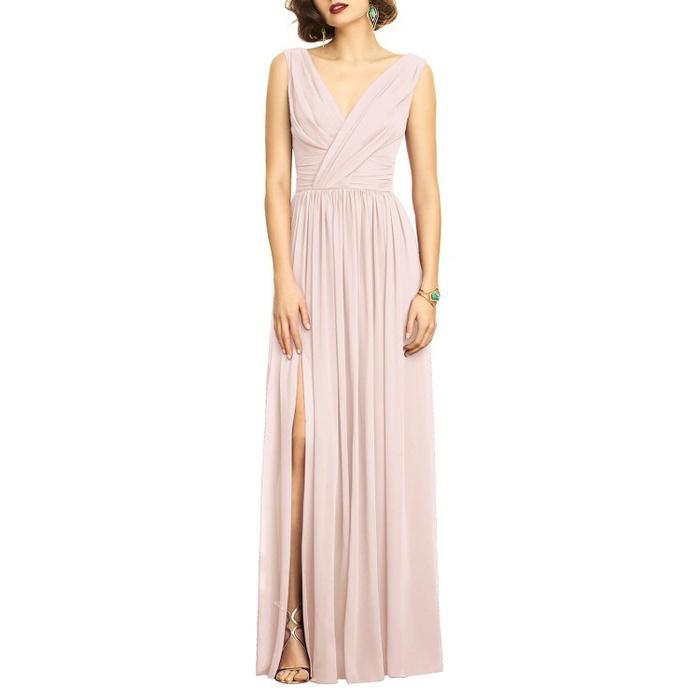 Dressy Collection Surplice Ruched Chiffon Gown