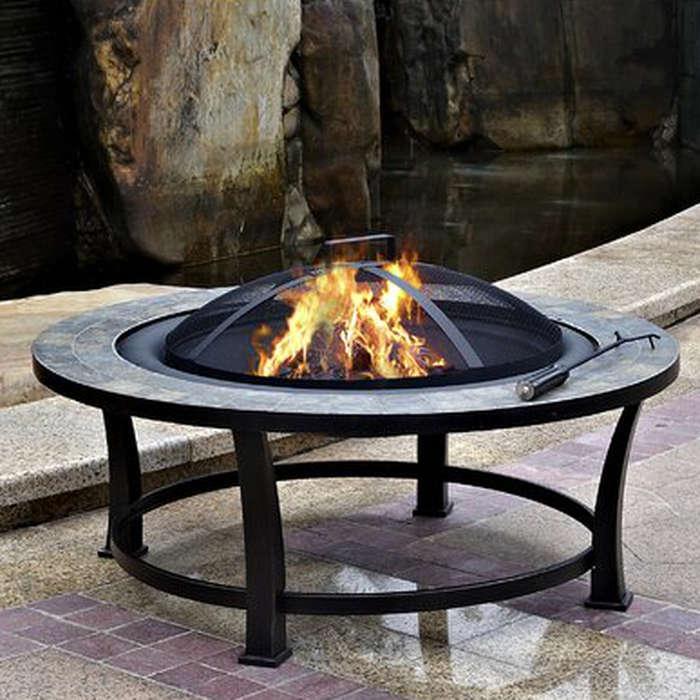 Ebern Designs Staples Steel Wood Burning Fire Pit