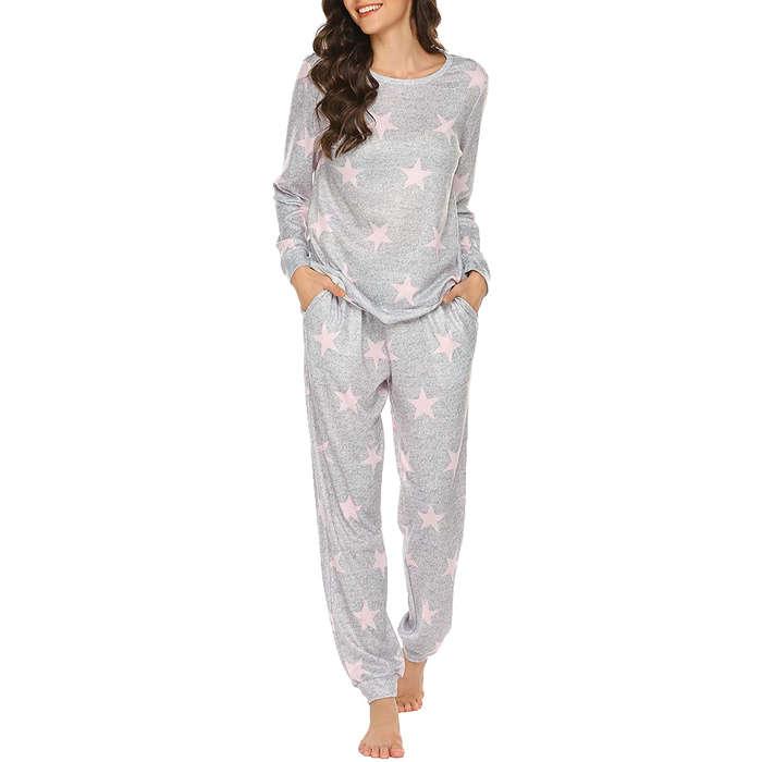 Ekouaer Star Print Pajama Set