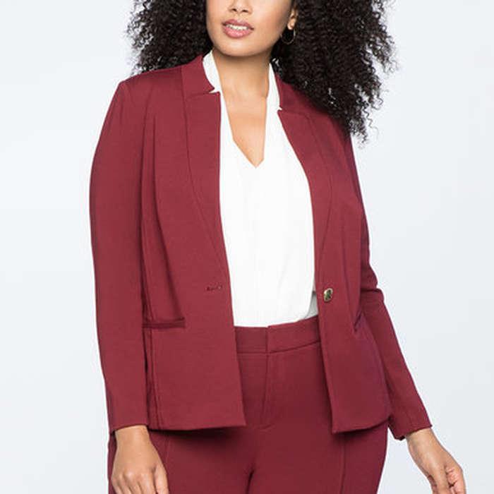 Eloquii 9-to-5 Double Breasted Stretch Blazer