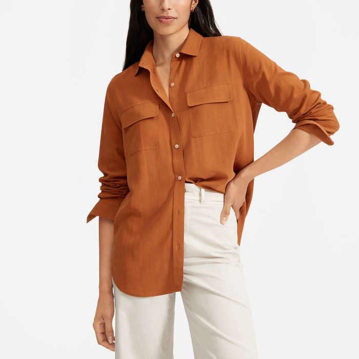 Everlane The Washable Silk Relaxed Shirt