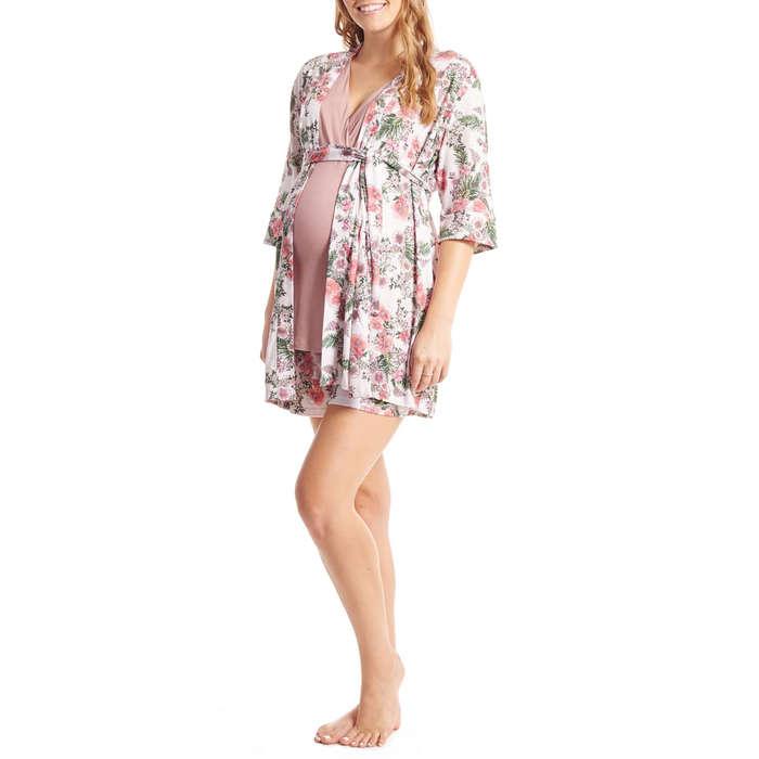 Everly Grey Adalia 5-Piece Maternity/Nursing Pajama Set