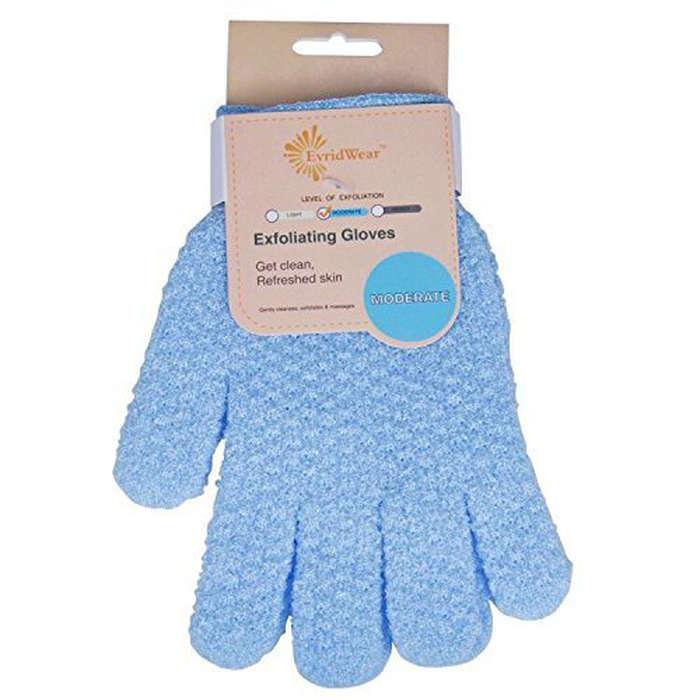 EvridWear Exfoliating Dual Texture Bath Gloves