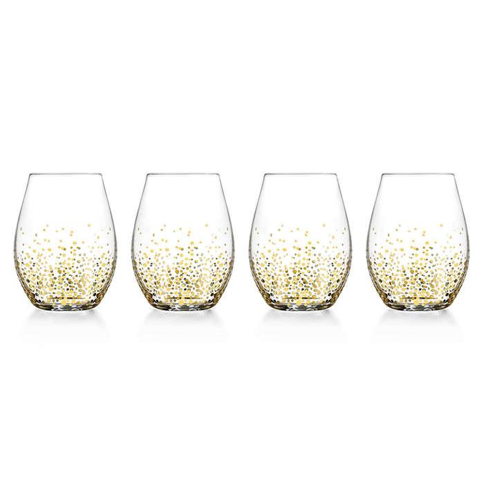 Fitz and Floyd Luster Stemless Glasses