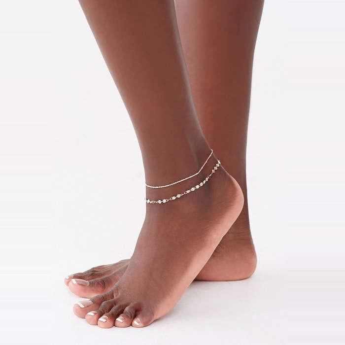 Forever 21 Layered Anklet Chain Set