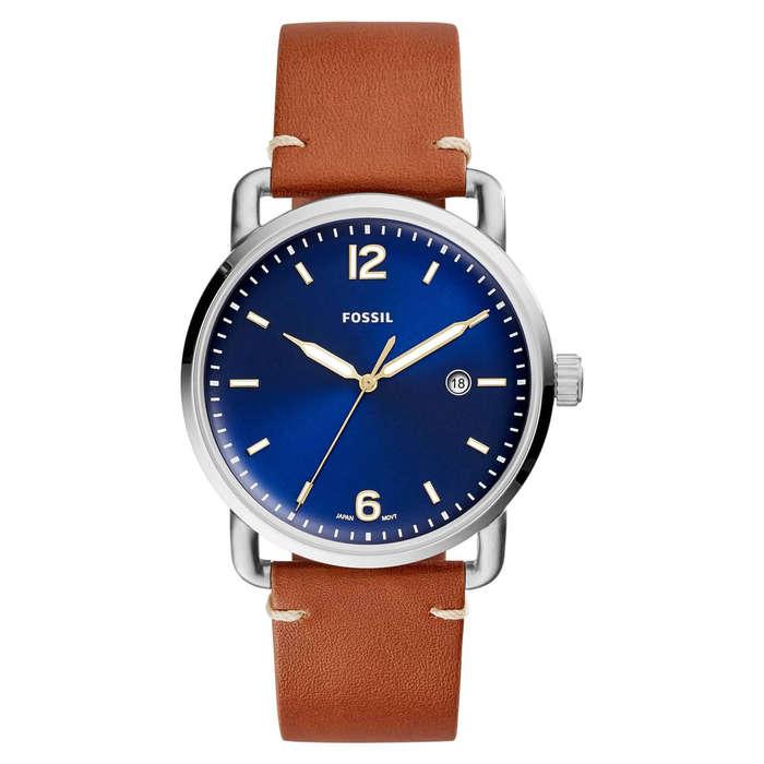 Fossil The Commuter Leather Strap Watch