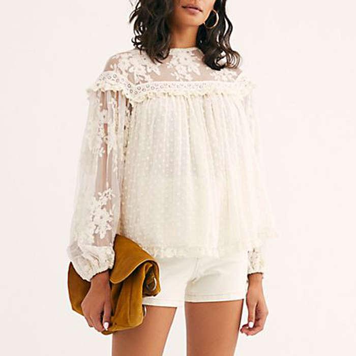 Free People Dawn Lace Blouse