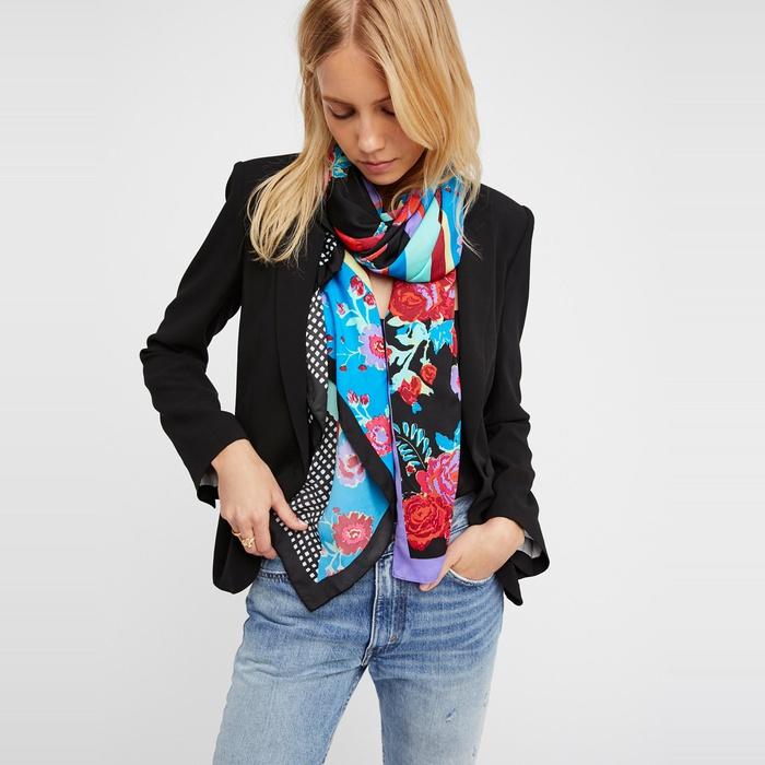 Free People In The Mix Printed Scarf