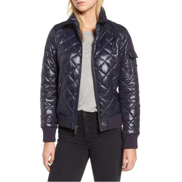 French Connection Quilted Bomber Jacket