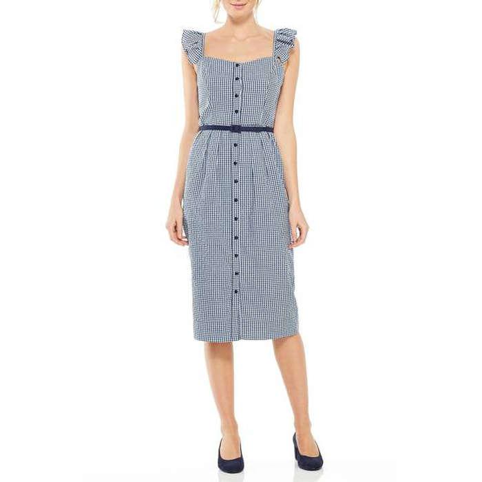 Gal Meets Glam Collection Carly Gingham Sheath Dress