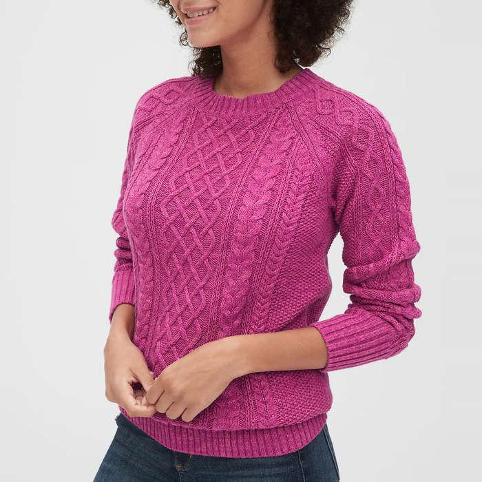 Gap Cable-Knit Crewneck Sweater