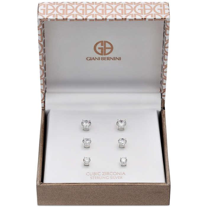 Giani Bernini Cubic Zirconia Stud Earring Set