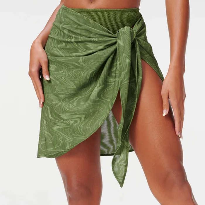 Good American Mesh Sarong Skirt