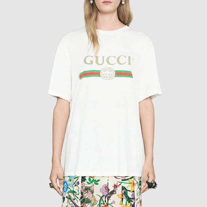 Gucci Logo Oversize Cotton Graphic Tee