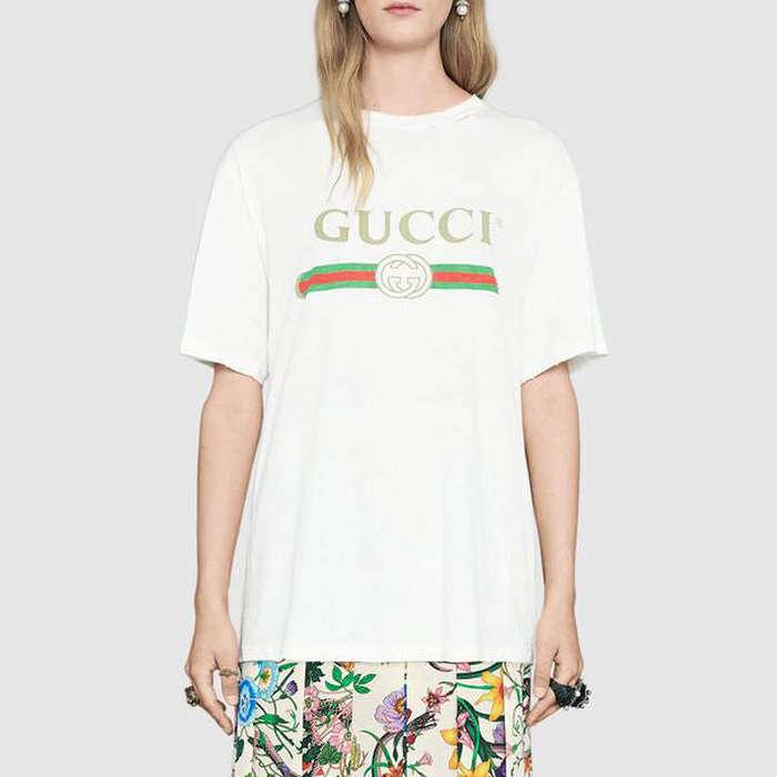 Gucci Logo Oversize Cotton Graphic Tee