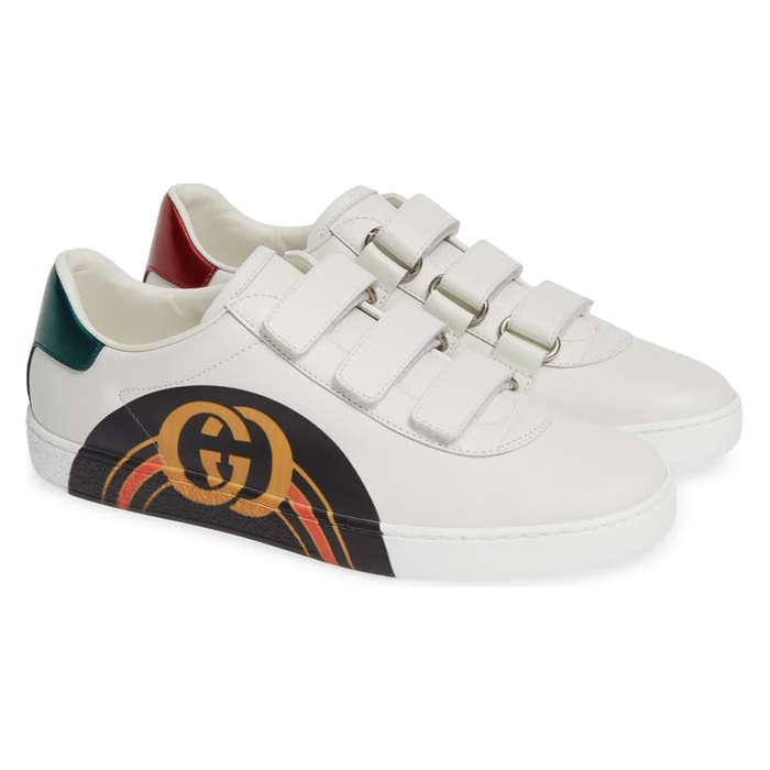 Gucci Printed Leather Grip Sneaker