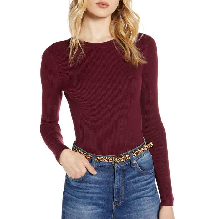 Halogen Ribbed Sweater