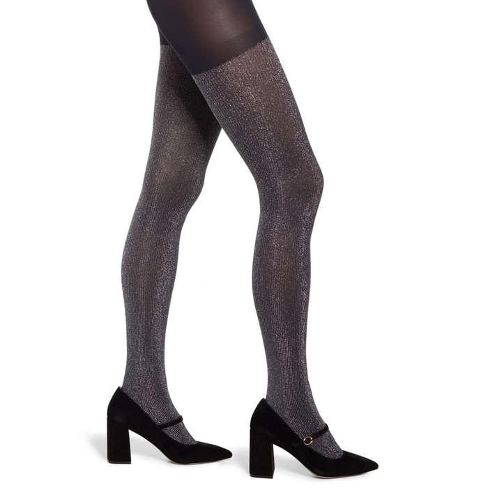 Halogen x Atlantic-Pacific Sparkle Ribbed Tights
