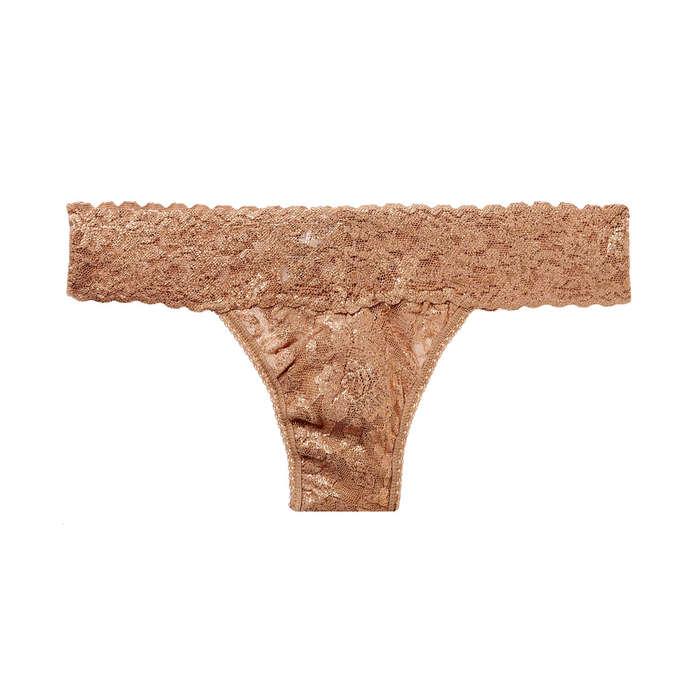 Hanky Panky Stardust Metallic Stretch-Lace Thong