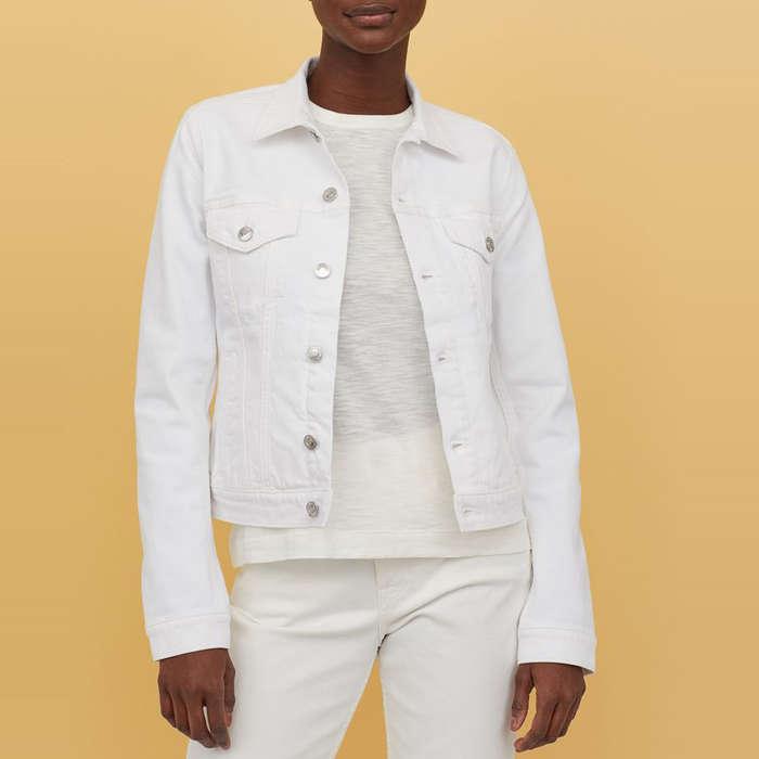 H&M Denim Jacket In White