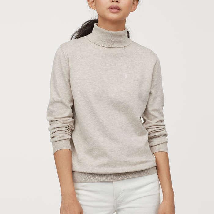 H&M Fine-Knit Turtleneck Sweater