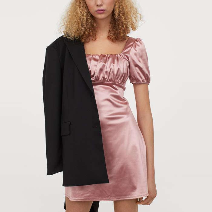 H&M Puff-Sleeved Mini Dress