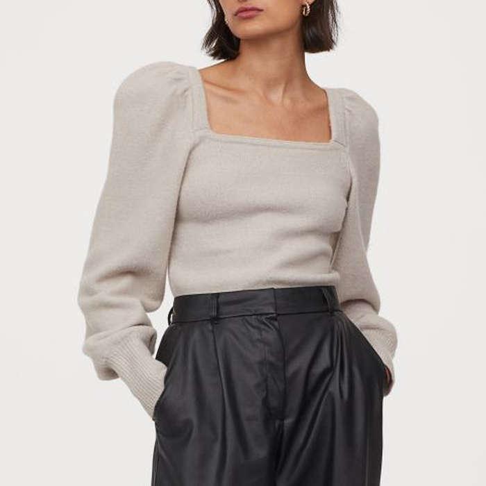 H&M Puff-Sleeved Sweater