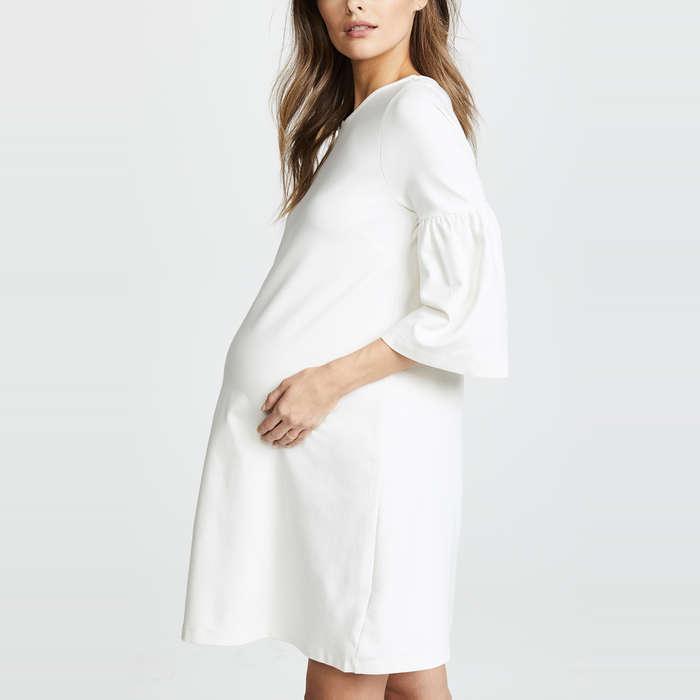 Ingrid & Isabel Ponte Bell Sleeve Dress