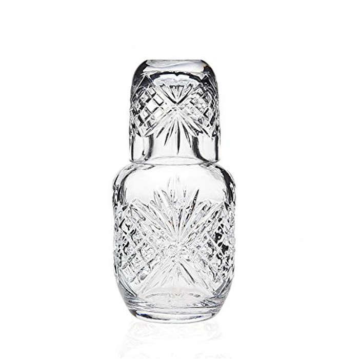 James Scott Crystal Bedside Night Carafe with Tumbler Glass